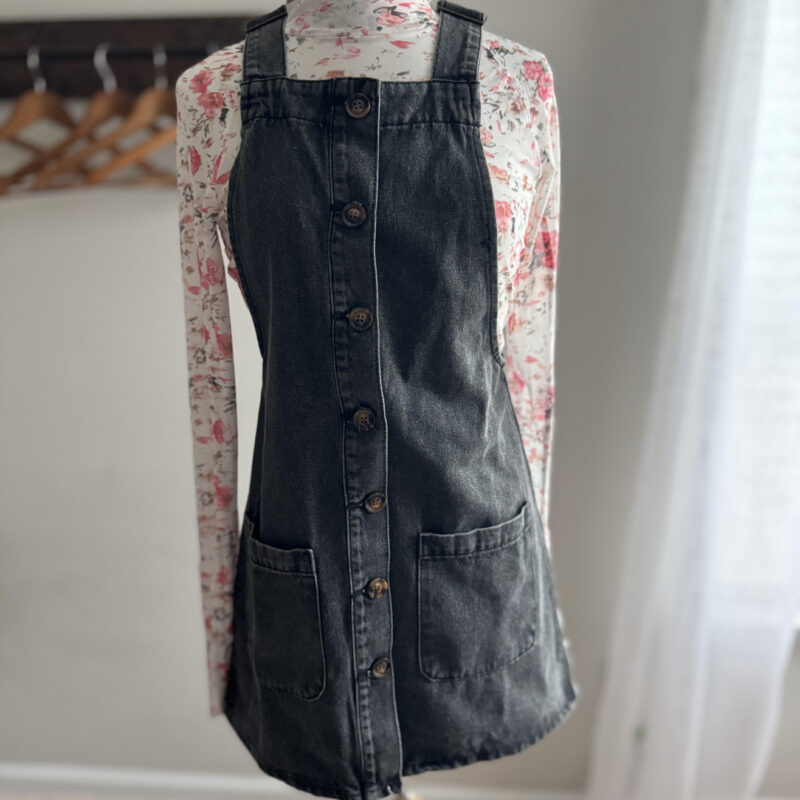 Black Denim Jumper Set